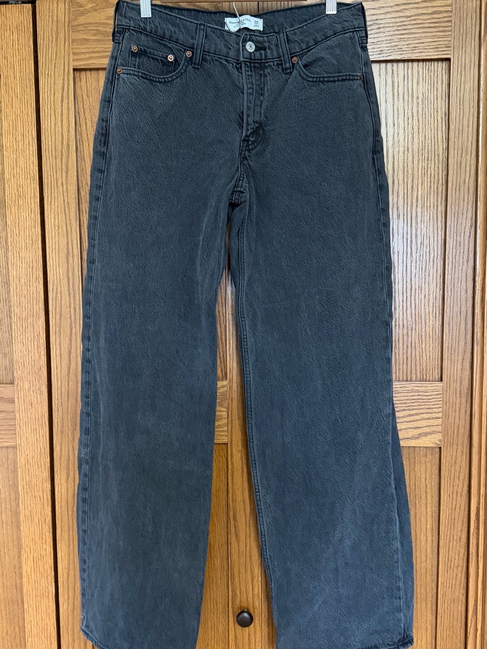 Abercrombie & Fitch Black Wide Leg Jeans